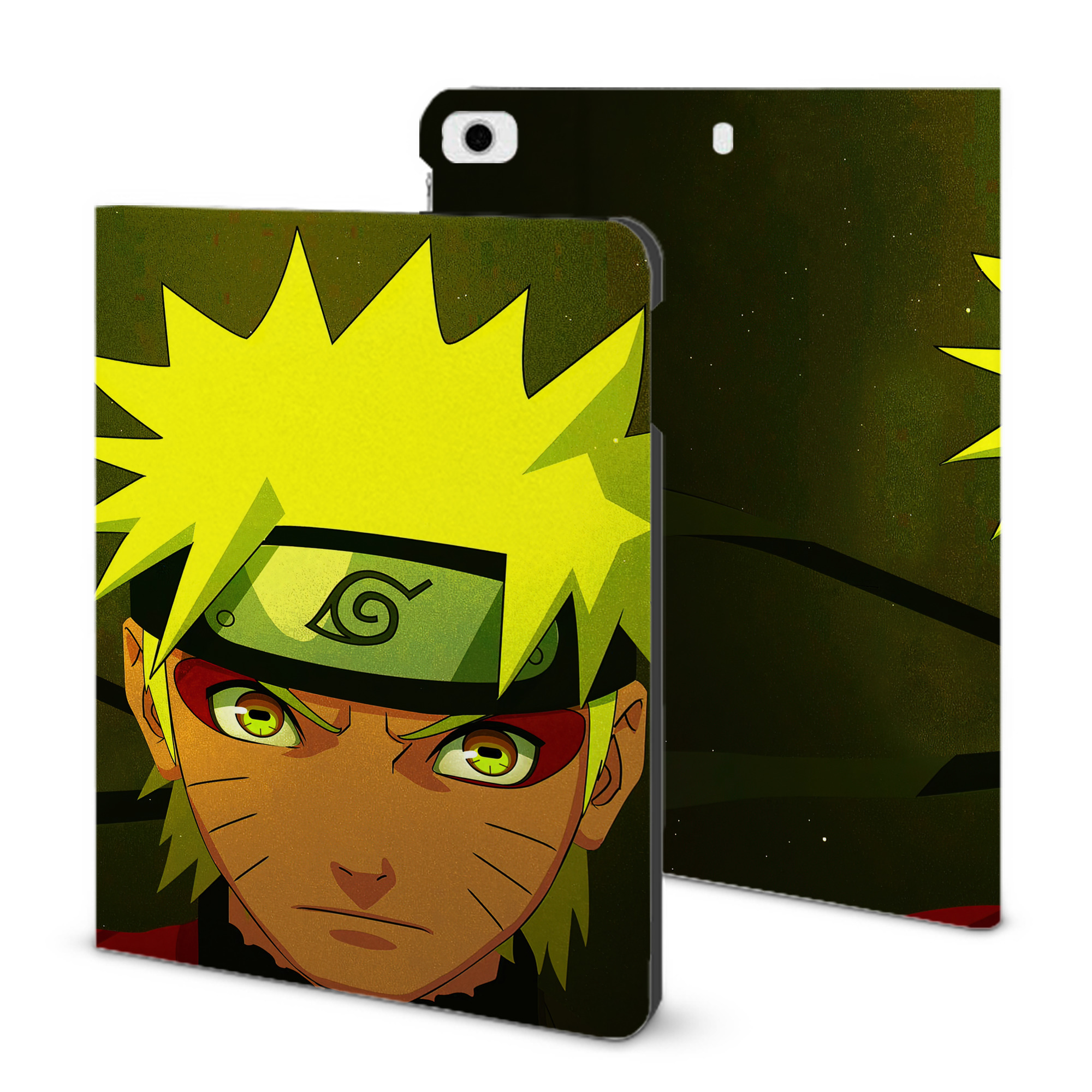 （画像用） NARUTO -ナルト- NARUTO -ナルト- 疾風伝 IPad ケース ブック型 PUレザー TPU 耐衝撃 軽量 薄型 ペン収納なし 全面保護 IPad 各モデル対応
